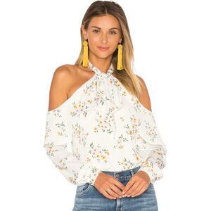 Revolve L'Academie The Tie  Neck Off Shoulder Blouse